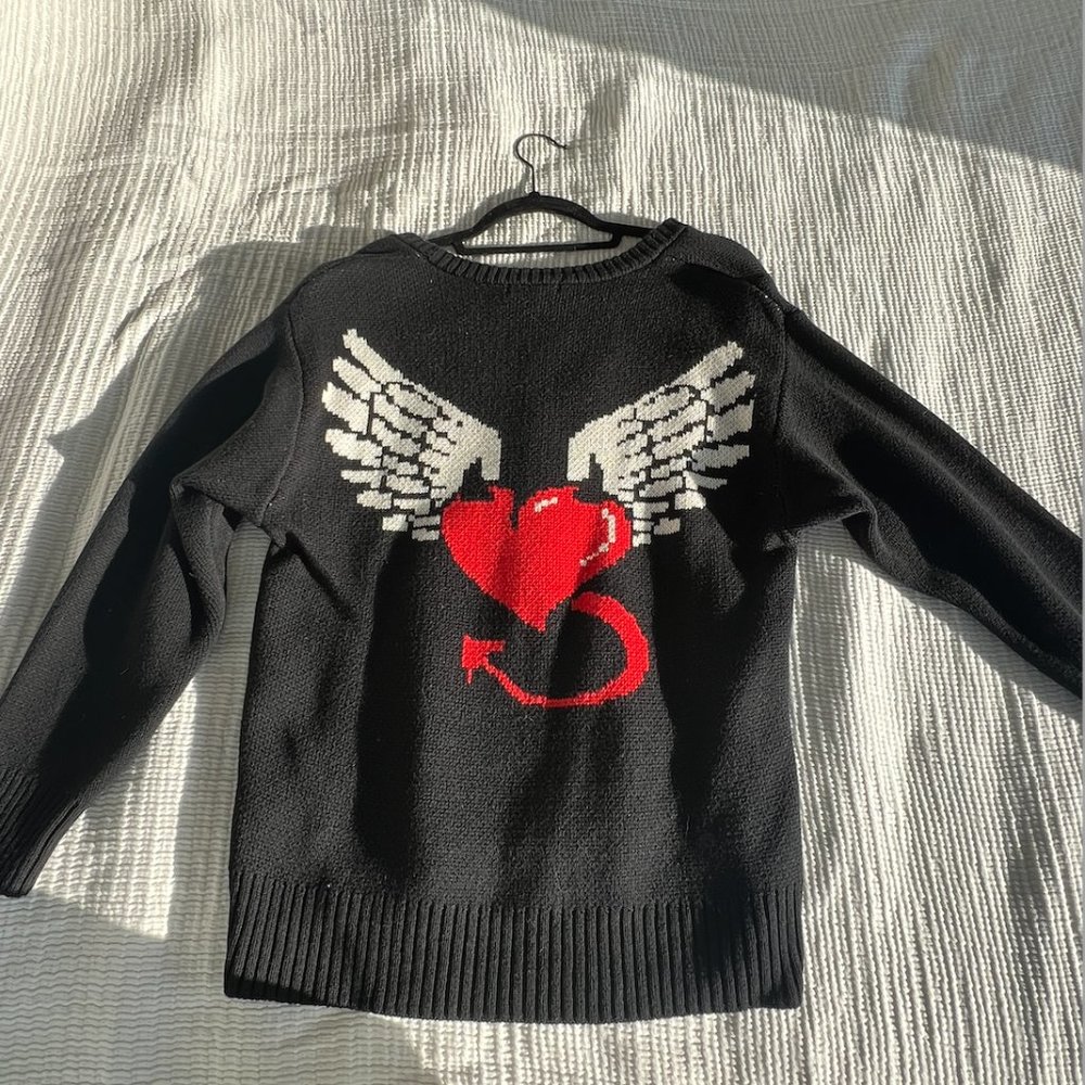 Dolls kill current mood sweater brand new never worn!! Adorable graphic on back